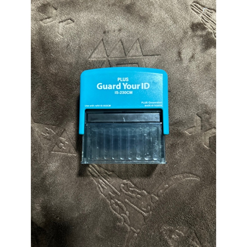 PLUS Guard Your ID Stamp Blue